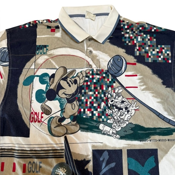 Disney Gray and Black Casual Button Down Shirt - Picture 3 of 17